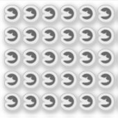 Dark Grey Pork Wedding Guests Meal Choice Sticker (Voorkant)