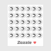 Dark Grey Pork Wedding Guests Meal Choice Sticker (Vel)