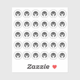 Dark Grey Seafood Wedding Place Meal Choice  Sticker