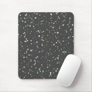 Dark Grey Terrazzo Pattern Muismat