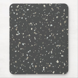 Dark Grey Terrazzo Pattern Muismat