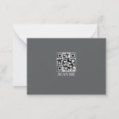  Dark Grey three Border Monogram Note Card Notitiekaartje (Achterkant)