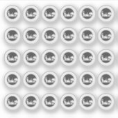 Dark Grey Vegetarian Wedding Place Meal Choice  Sticker (Voorkant)