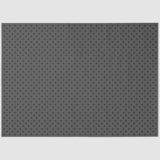 Dark Grey With Black Polka Dots Tissuepapier (Voorkant)
