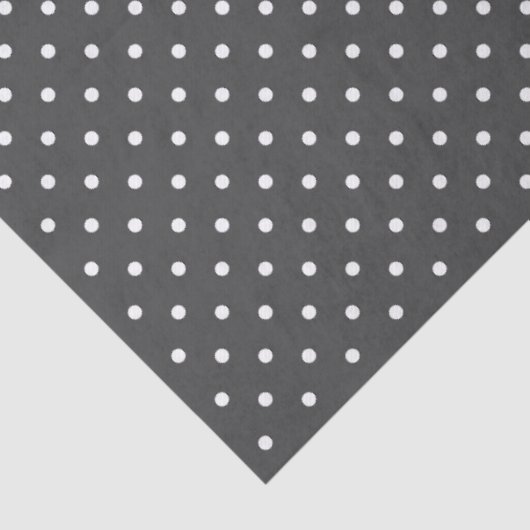 Dark Grey With White Polka Dots Tissuepapier (Detail)