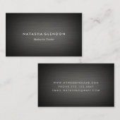 Dark Grey Wood Minimalist Zen Visitekaartje (Voorkant / Achterkant)