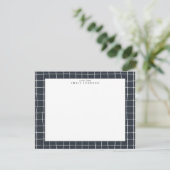 Dark Grid Frame Note Card Kaart (Staand voorkant)
