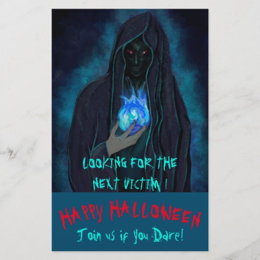 Dark Grim Reaper Halloween Party Invitation Flyer (Voorkant)