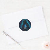 Dark Grim Reaper Specter houdt zijn kristalbol vas Ronde Sticker (Envelop)