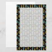 Dark Grunge Cactus Pattern Briefpapier (Voorkant / Achterkant)