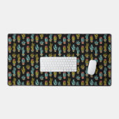 Dark Grunge Cactus Pattern Bureaumat (Keyboard & Muis)