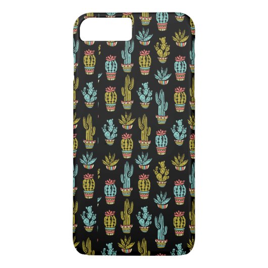 Dark Grunge Cactus Pattern Case-Mate iPhone Case (Achterkant)