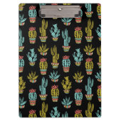 Dark Grunge Cactus Pattern Klembord (Voorkant)