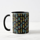 Dark Grunge Cactus Pattern Mok (Links)