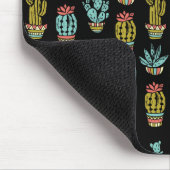Dark Grunge Cactus Pattern Muismat (Hoek)