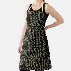 Dark Grunge Cactus Pattern Schort