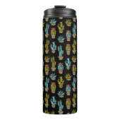 Dark Grunge Cactus Pattern Thermosbeker (Voorkant)