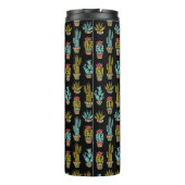 Dark Grunge Cactus Pattern Thermosbeker (Achterkant)