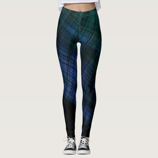 Dark Grunge Plaid Leggings (Voorkant)