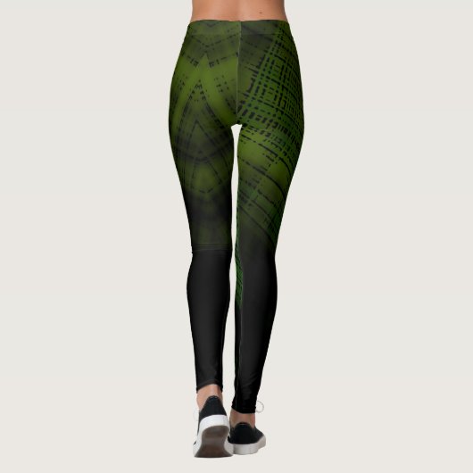 Dark Grunge Plaid Leggings (Achterkant)