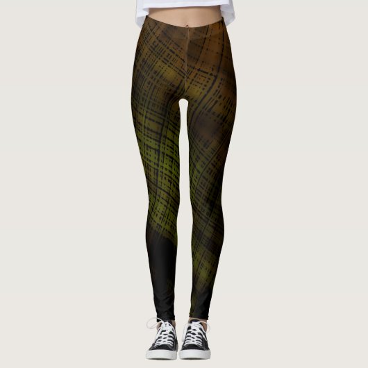 Dark Grunge Plaid Leggings (Voorkant)