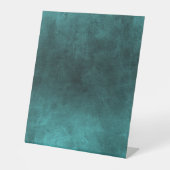 Dark Grunge - Teal Reclamebord Met Voetstuk (Voorkant)