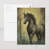 Dark Grunge Unicorn Briefkaart (Voorkant / Achterkant)