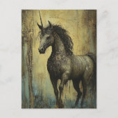 Dark Grunge Unicorn Briefkaart (Voorkant)