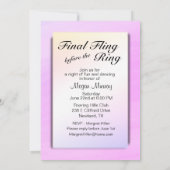 Dark Haire Bachelorette Party Invitation Kaart (Achterkant)