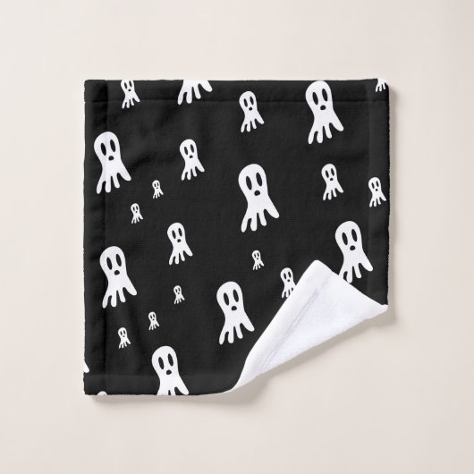 Dark Halloween Ghosts Bad Handdoek (Wasdoekje)