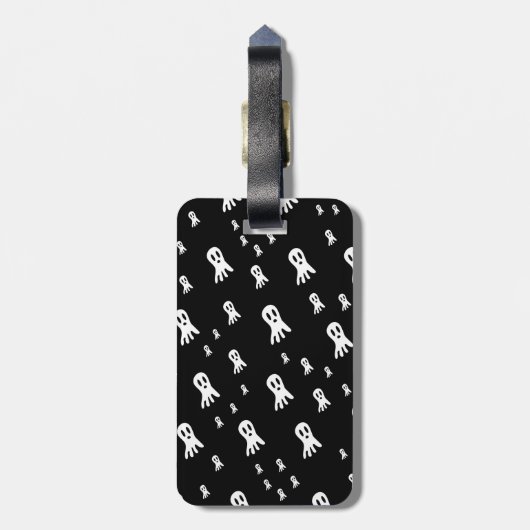 Dark Halloween Ghosts Bagagelabel (Achterkant verticaal)