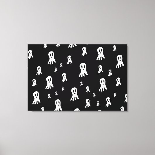 Dark Halloween Ghosts Canvas Afdruk (Voorkant)