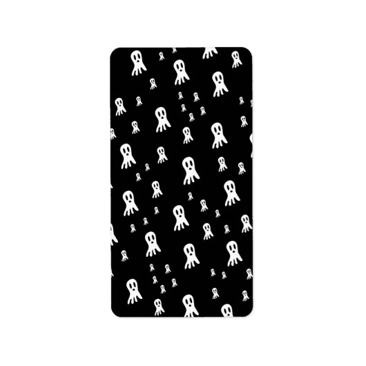 Dark Halloween Ghosts Etiket (Voorkant)