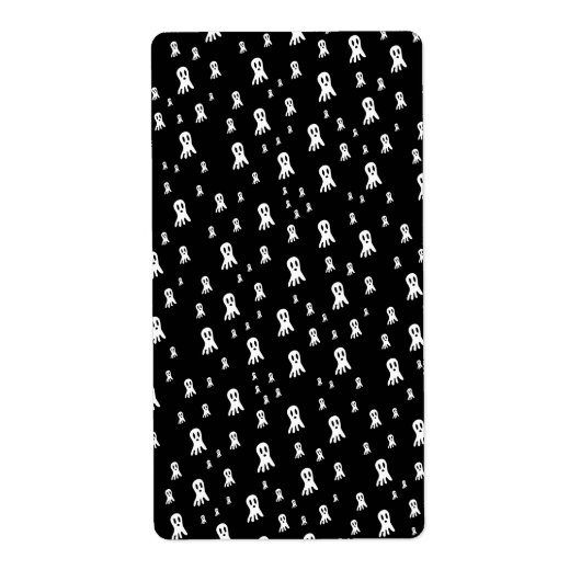 Dark Halloween Ghosts Etiket (Voorkant)