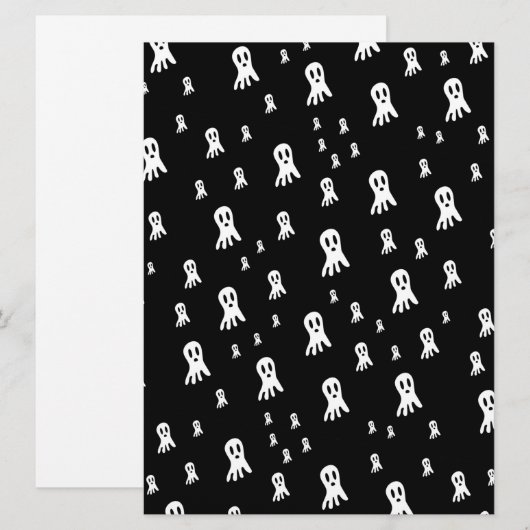 Dark Halloween Ghosts Kaart (Voorkant / Achterkant)