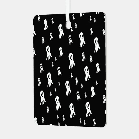 Dark Halloween Ghosts Metalen Ornament (Voorkant links)