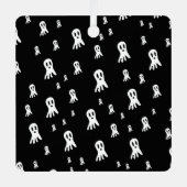 Dark Halloween Ghosts Metalen Ornament (Voorkant)