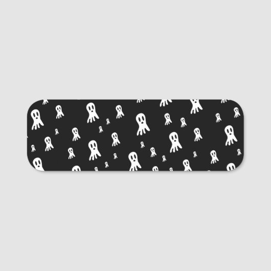 Dark Halloween Ghosts Naamplaatje (Voorkant)