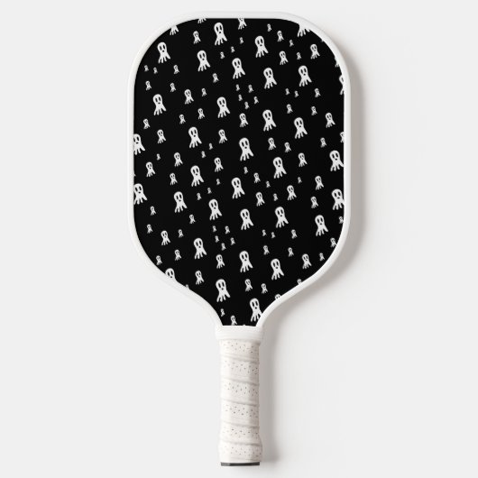 Dark Halloween Ghosts Pickleball Paddle (Voorkant)