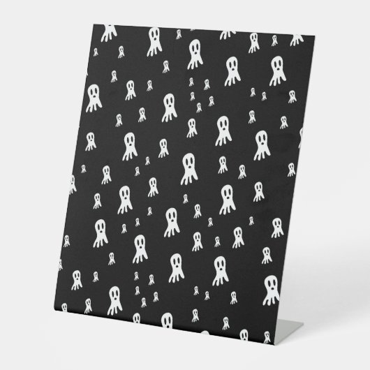 Dark Halloween Ghosts Reclamebord Met Voetstuk (Voorkant)