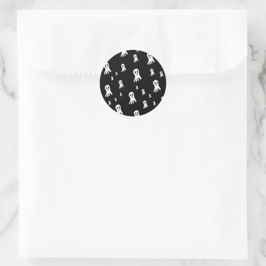 Dark Halloween Ghosts Ronde Sticker (Tas)