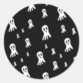 Dark Halloween Ghosts Ronde Sticker (Voorkant)