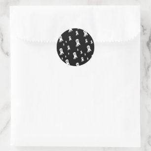 Dark Halloween Ghosts Ronde Sticker