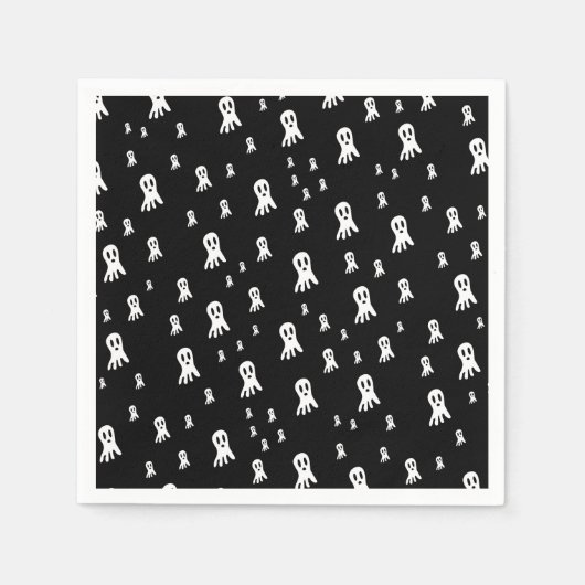 Dark Halloween Ghosts Servet (Voorkant)