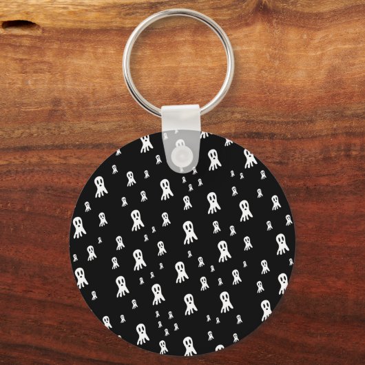 Dark Halloween Ghosts Sleutelhanger (Achterkant)