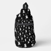 Dark Halloween Ghosts Sling Bag (Voorkant)