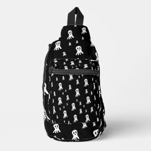Dark Halloween Ghosts Sling Bag