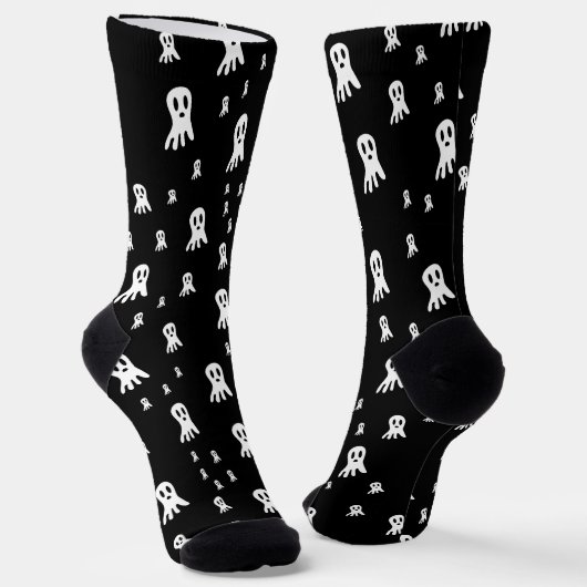 Dark Halloween Ghosts Sokken (Gebogen)