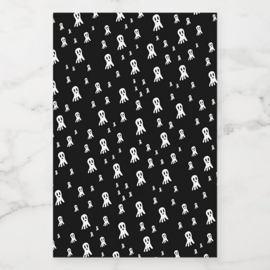 Dark Halloween Ghosts Voedselcontainer Etiket (Enkel label)