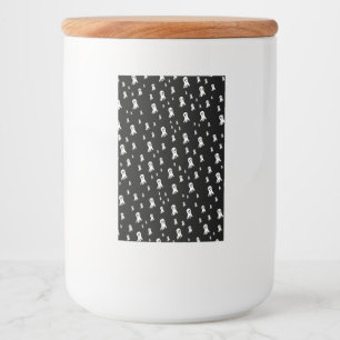 Dark Halloween Ghosts Voedselcontainer Etiket